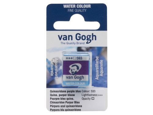 Watercolor pan paint - Van Gogh - Quinacridone Purple Blue