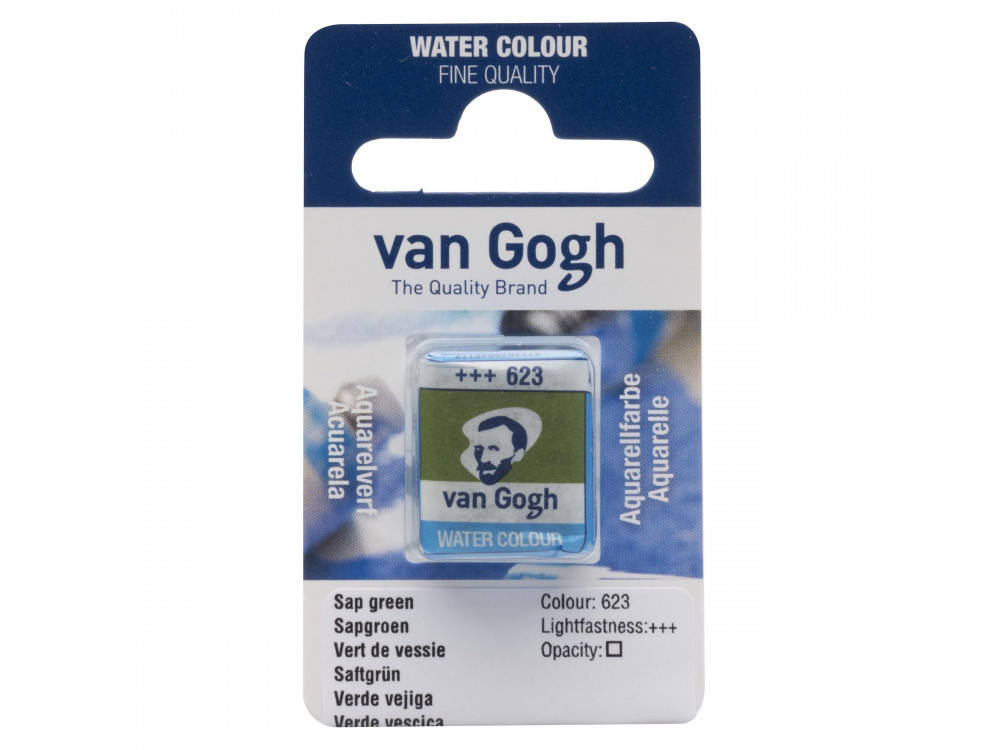 Farba akwarelowa w kostce - Van Gogh - Sap Green