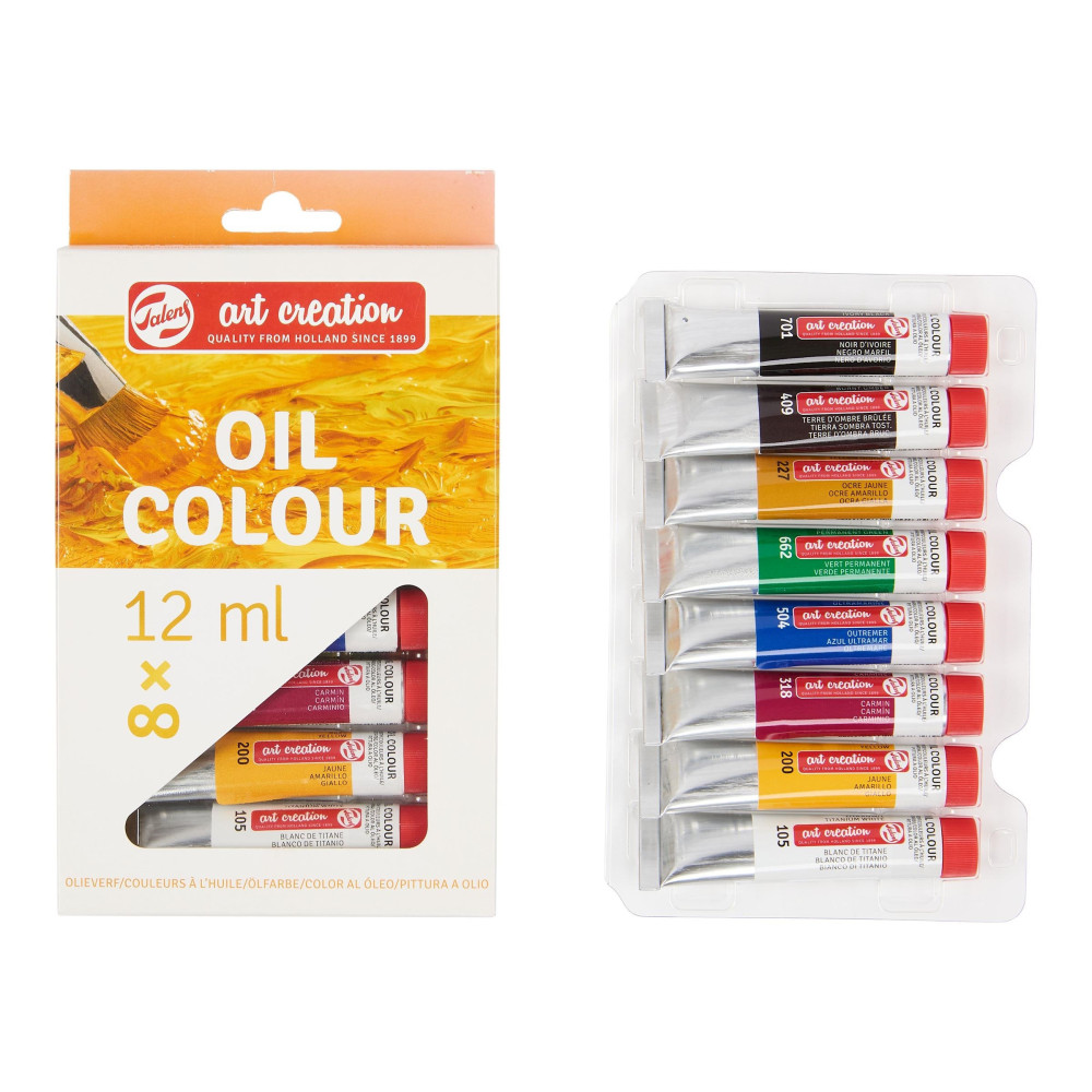 Set of oil paints - Talens Art Creation - 8 colors x 12 ml