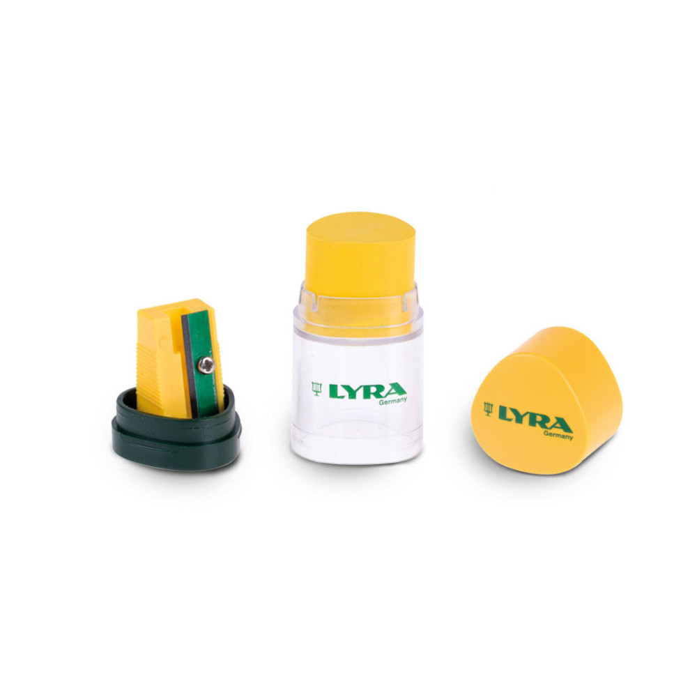 Sharpener with container and eraser Temagraph Duo - Lyra