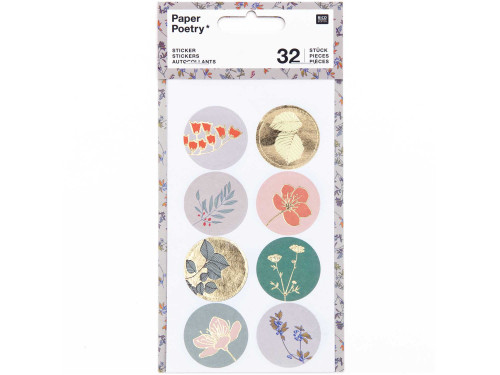 Stickers - Paper Poetry - small plants, 32 pcs.