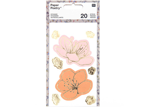 Stickers - Paper Poetry - autumn flowers, 20 pcs.