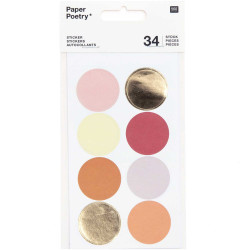 Stickers - Paper Poetry - orange, 34 pcs.