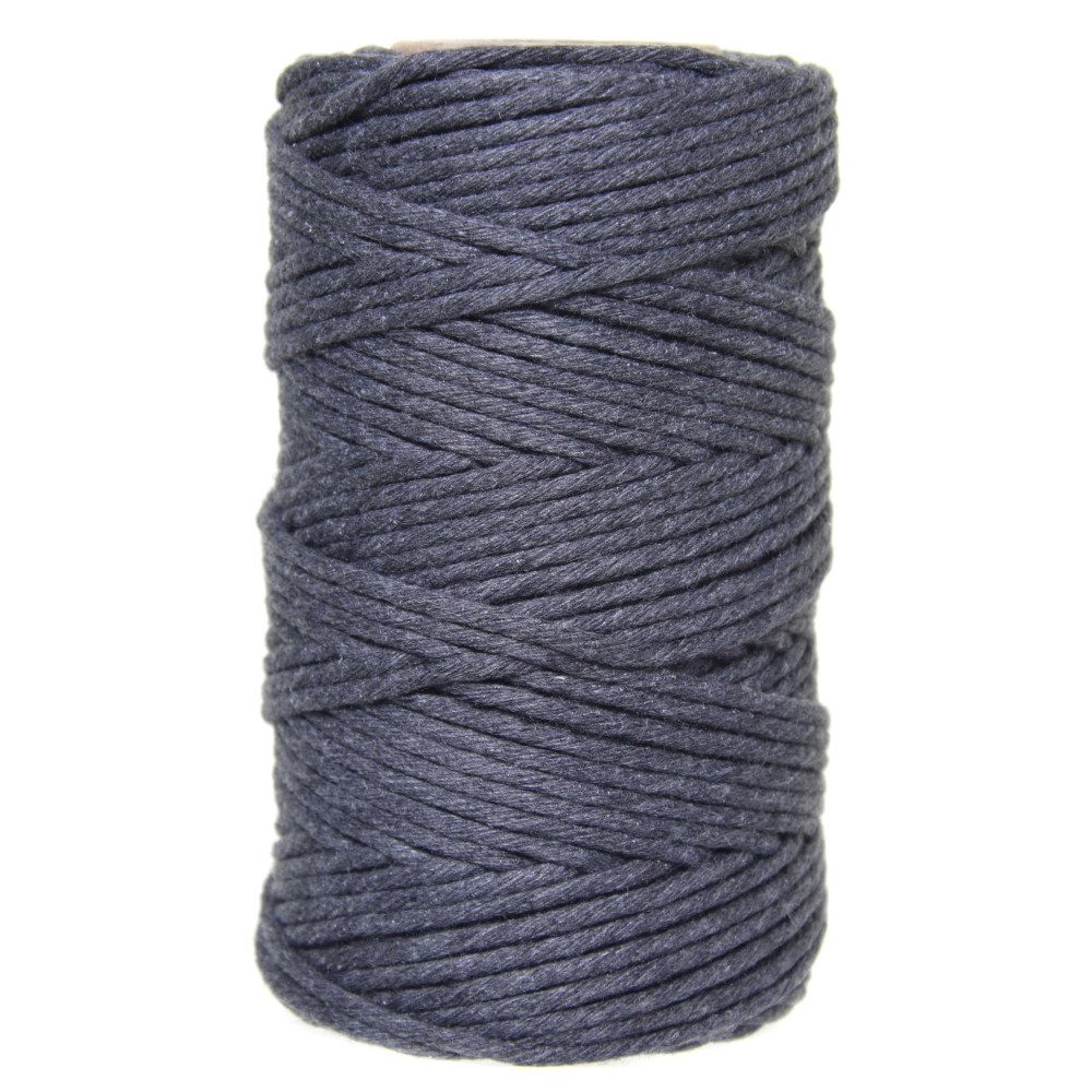 Cotton cord for macrames - anthracite, 2 mm, 100 g, 60 m