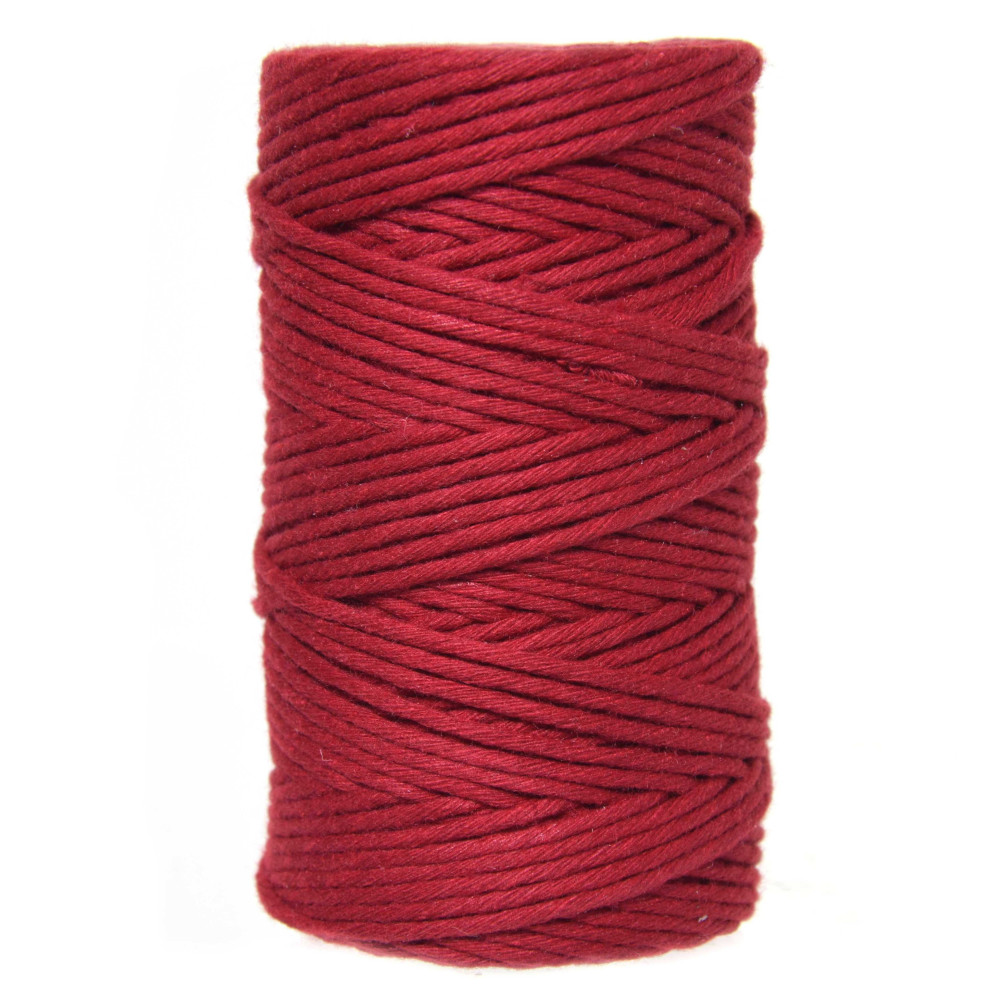 Cotton cord for macrames - wine, 2 mm, 100 g, 60 m