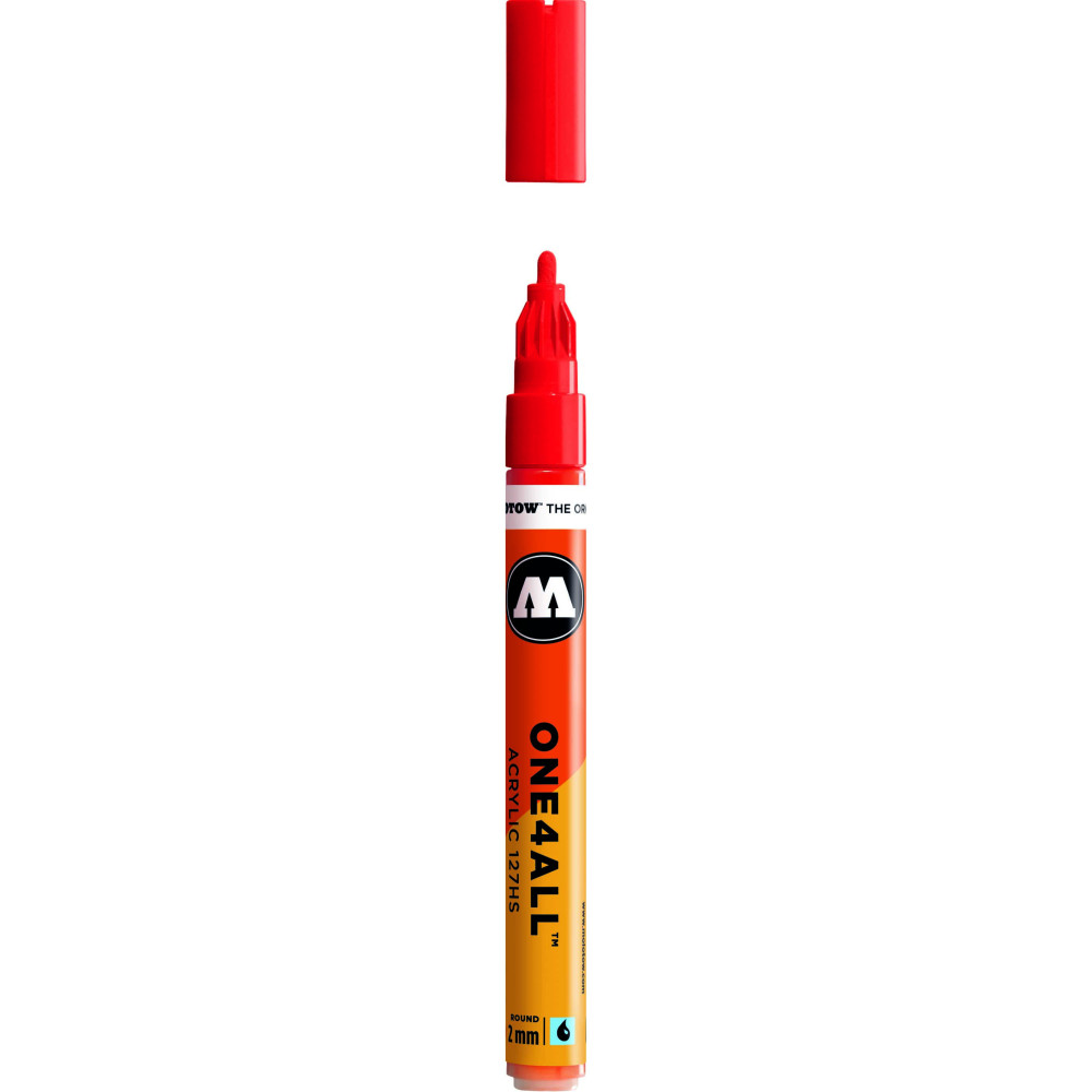 Marker akrylowy One4All - Molotow - Traffic Red, 2 mm
