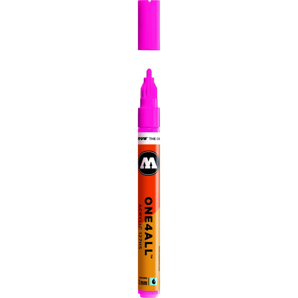 Marker akrylowy One4All - Molotow - Neon Pink Fluo, 2 mm