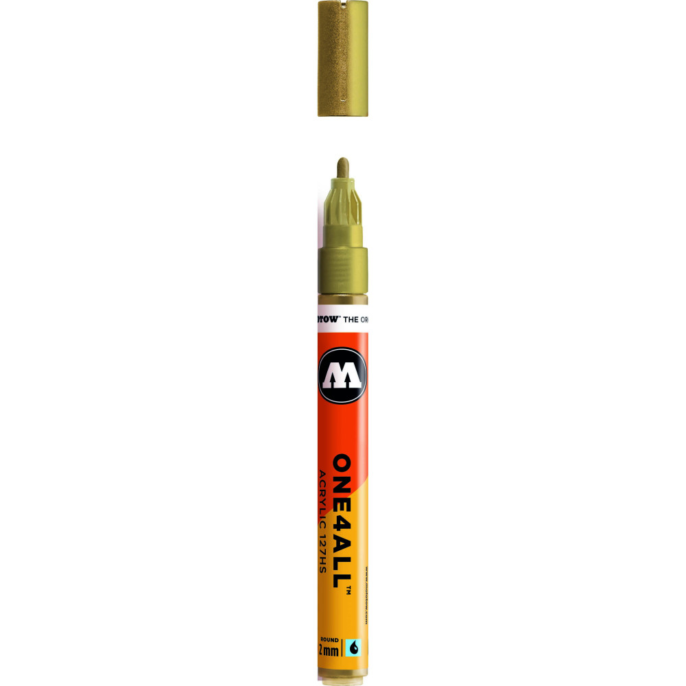 One4All acrylic marker - Molotow - Metallic Gold, 2 mm