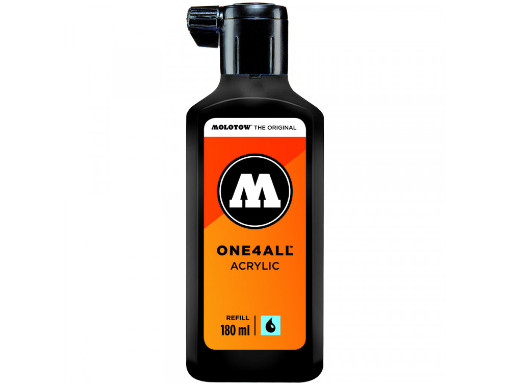 Farba akrylowa One4All z dozownikiem - Molotow - Signal Black, 180 ml