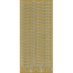 Stickersy, naklejki ażurowe - Pamiątka Chrztu Świętego, złote