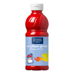 Farba akrylowa Glossy - Lefranc & Bourgeois - czerwona, 500 ml