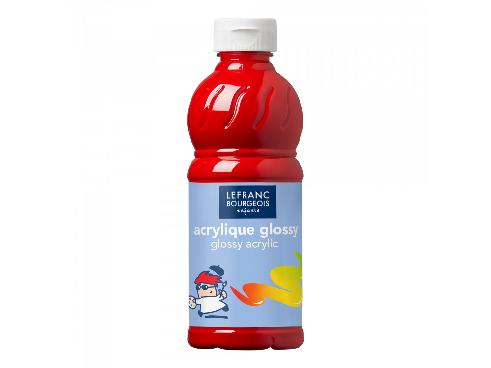 Farba akrylowa Glossy - Lefranc & Bourgeois - czerwona, 500 ml