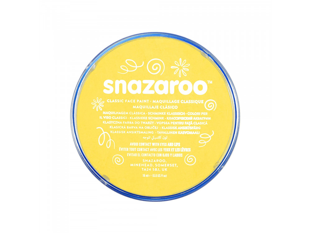 Face and body make-up paint - Snazaroo - Bright Yellow, 18 ml