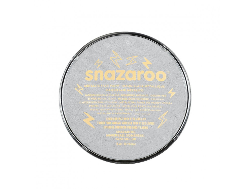 Face and body make-up paint - Snazaroo - Metallic Silver, 18 ml