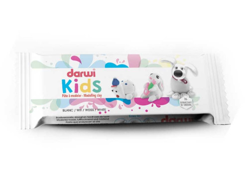 Modelling clay for kids - Darwi - white, 1 kg