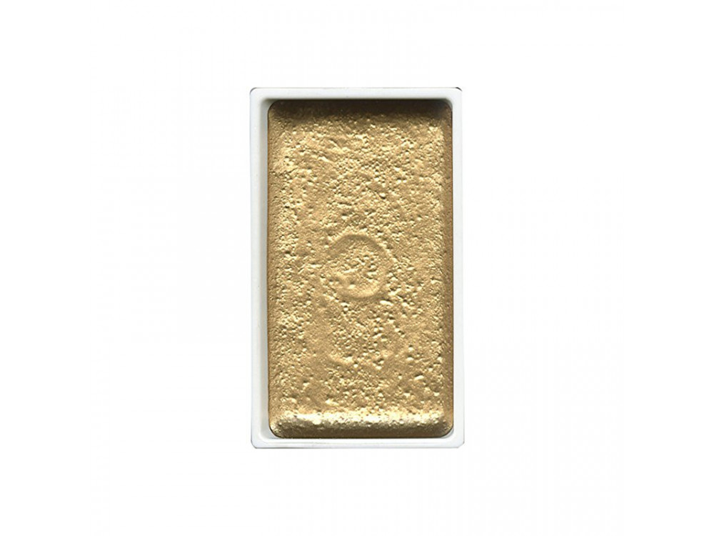 Farba akwarelowa w kostce Gansai Tambi - Kuretake - Gold