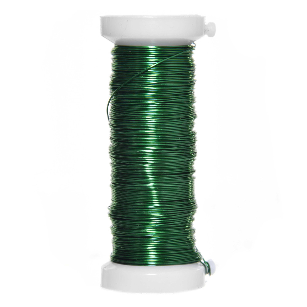 Craft floristic wire - green, 0,4 mm x 25 m