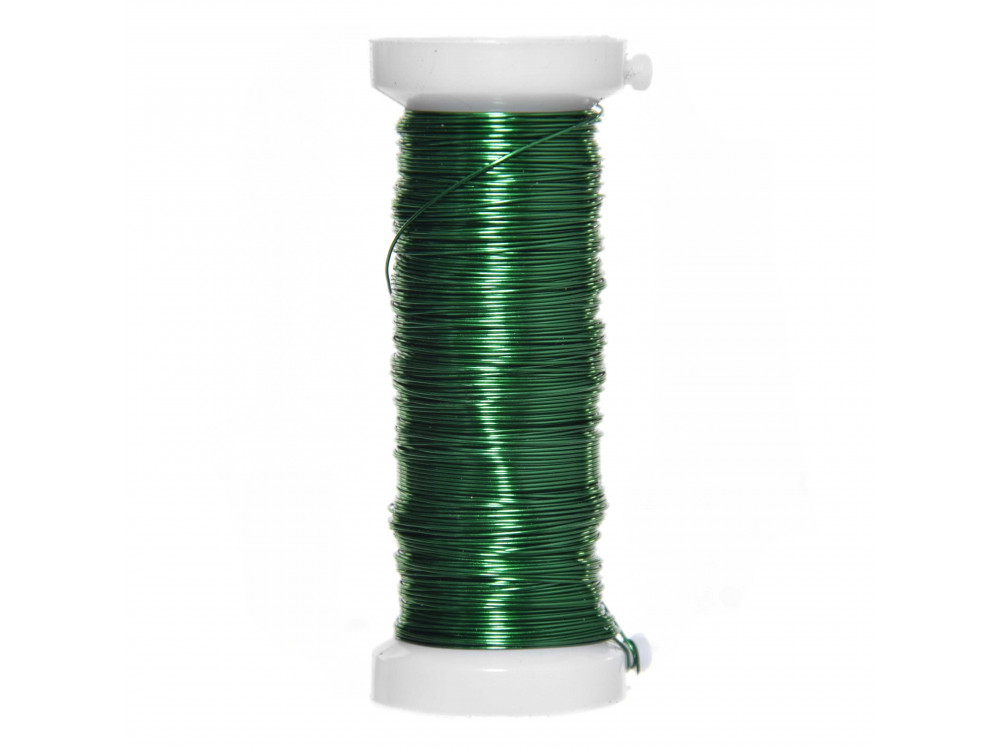 Craft floristic wire - green, 0,3 mm x 25 m