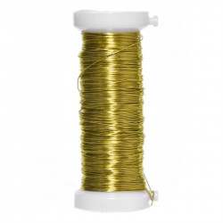 Drucik florystyczny metalowy - złoty, 0,4 mm x 25 m