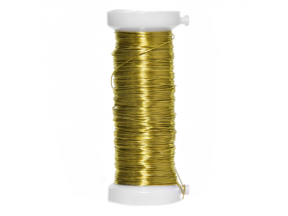 Craft floristic wire - gold, 0,3 mm x 25 m
