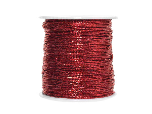 Decorative metallized twin - red, 1 mm x 100 m