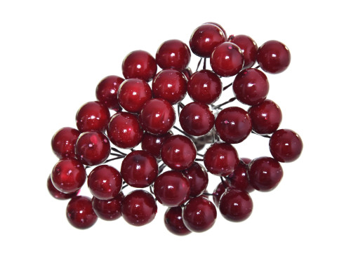 Rowan twig - bordeaux, 40 pcs.