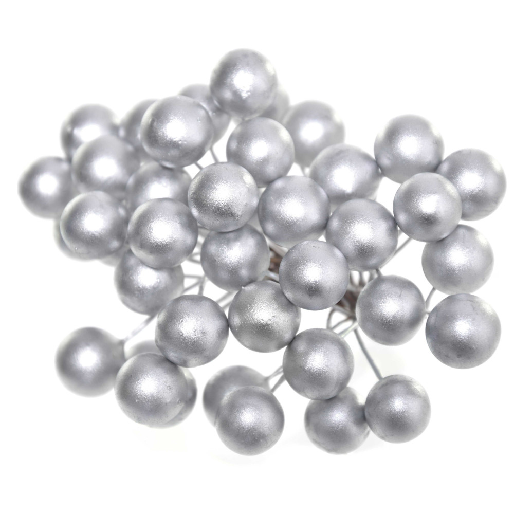 Rowan twig - silver, 40 pcs.