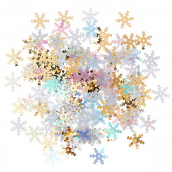 Decorative sequins Snowflakes - DpCraft - colorful, 15 g