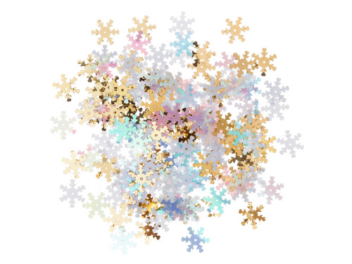 Decorative sequins Snowflakes - DpCraft - colorful, 15 g