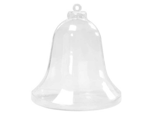 Acrylic two-piece bell - transparent, 8,5 cm