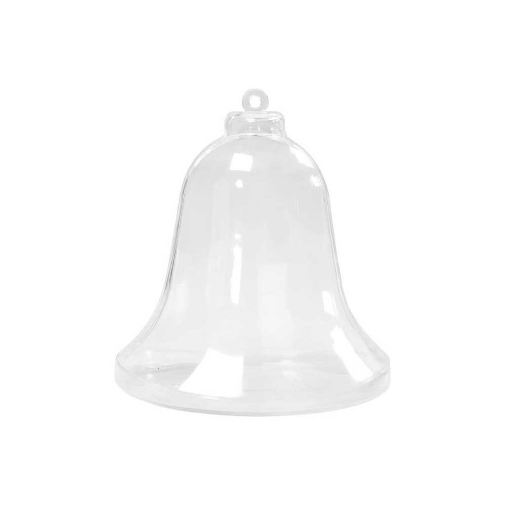 Acrylic two-piece bell - transparent, 8,5 cm
