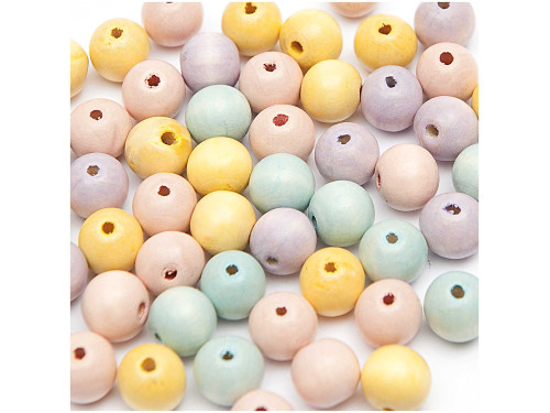 Wooden Beads - Rico Design - multicolor, 6 mm, 125 pcs.
