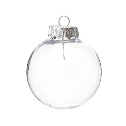 Christmas bauble - Rico Design - transparent, 7 cm