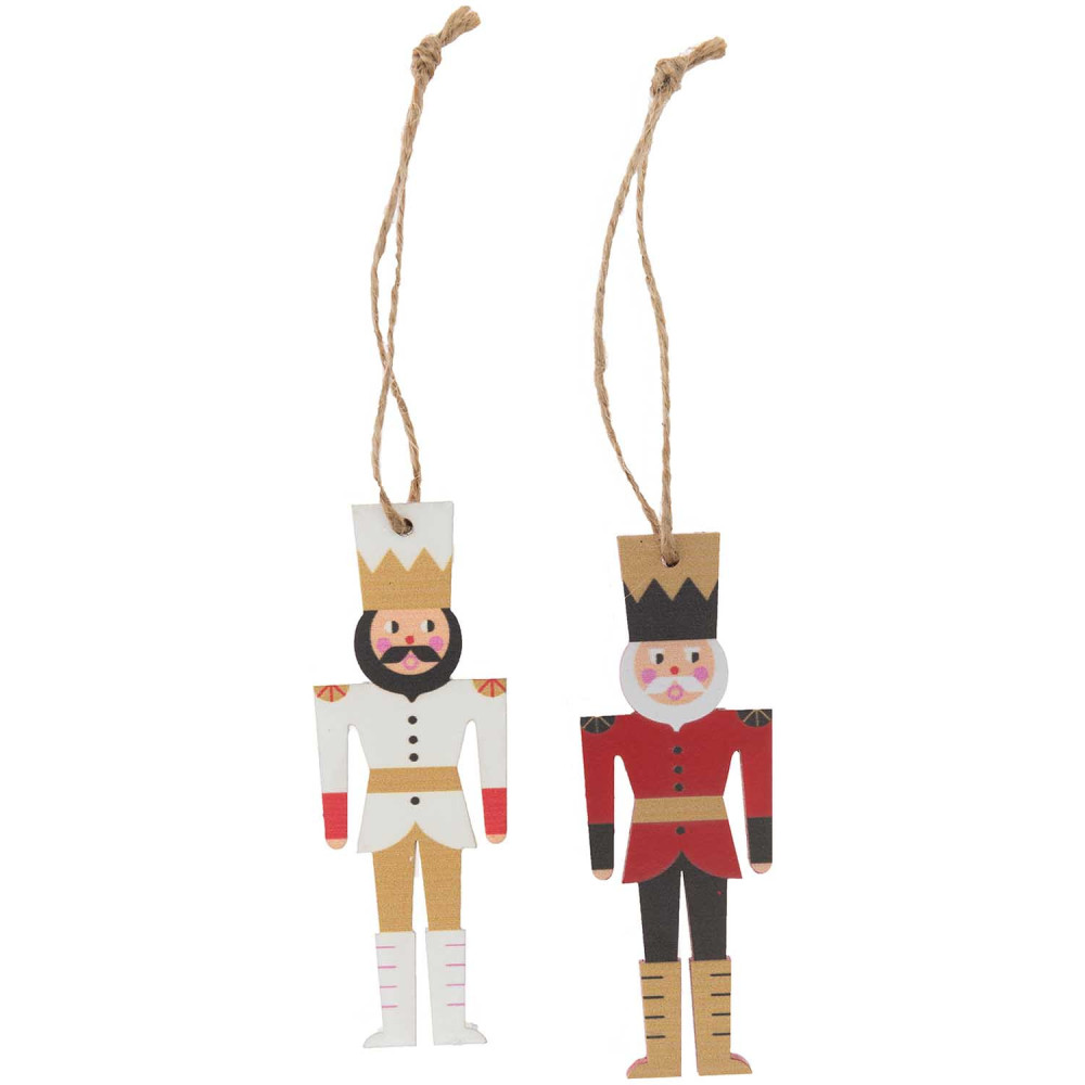 Wooden Christmas pendants Nutcracker - Rico Design - 2 pcs.