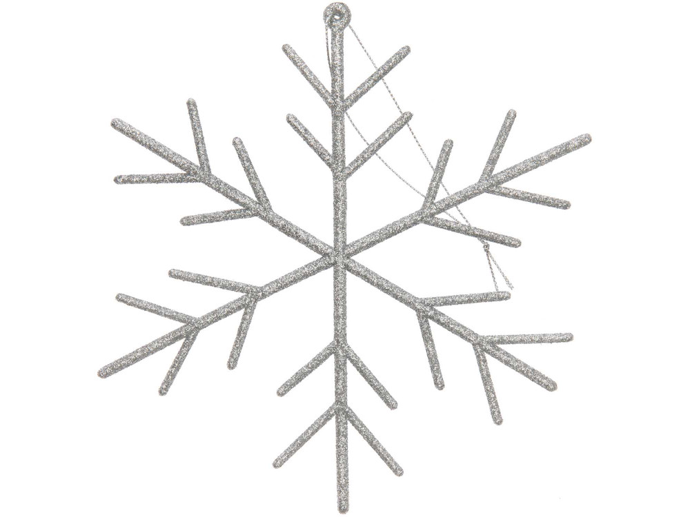 Christmas pendant Snowflake - Rico Design - silver, 20 x 20 cm