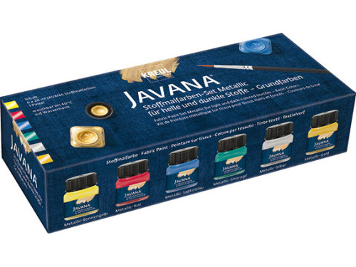 Set of Javana paints - Kreul - Metallic Basic, 6 x 20 ml