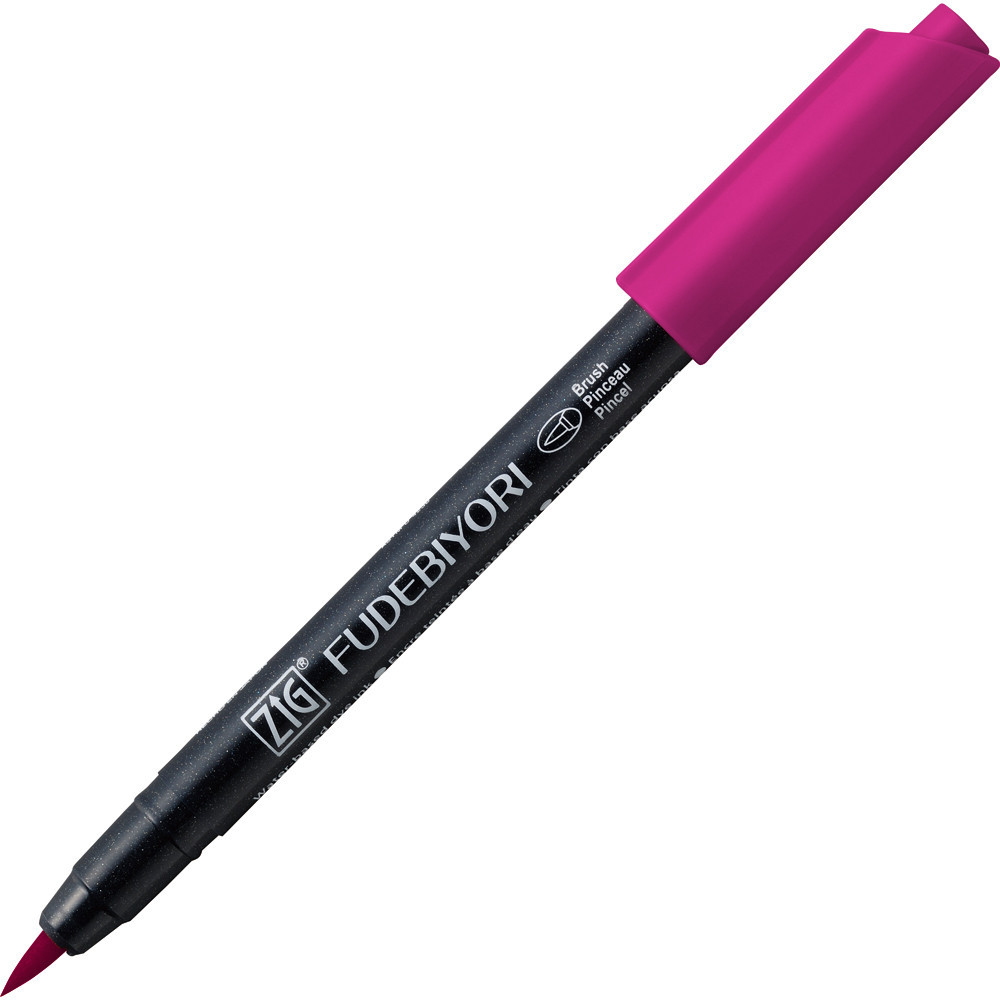 Zig Fudebiyori Brush Pen - Kuretake - Dark Pink