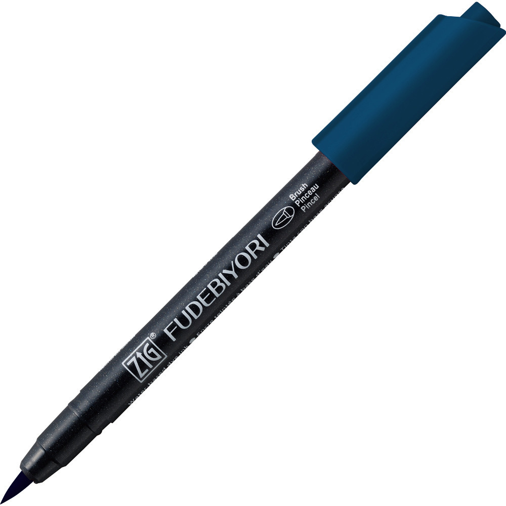 Zig Fudebiyori Brush Pen - Kuretake - Peacock Blue