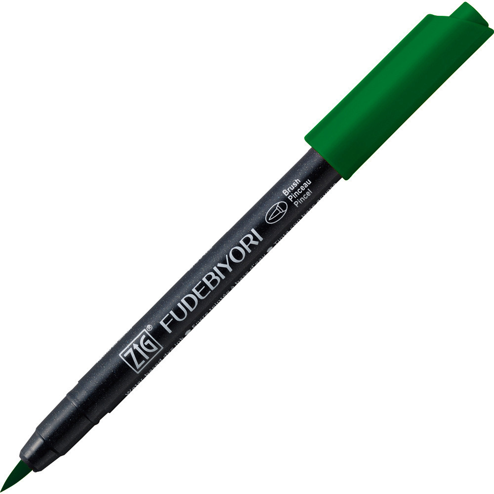 Zig Fudebiyori Brush Pen - Kuretake - Green