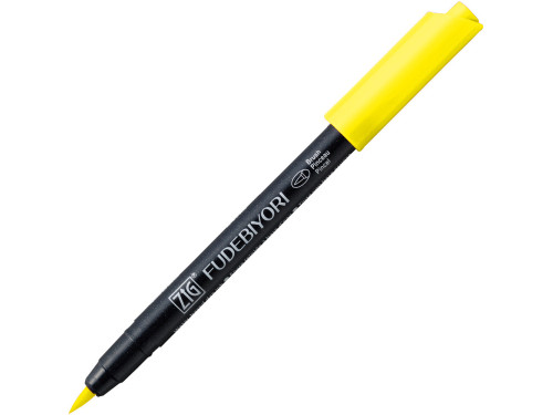 Zig Fudebiyori Brush Pen - Kuretake - Lemon Yellow