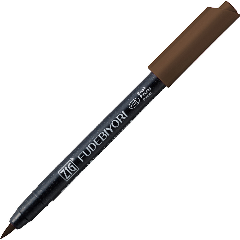 Zig Fudebiyori Brush Pen - Kuretake - Dark Brown