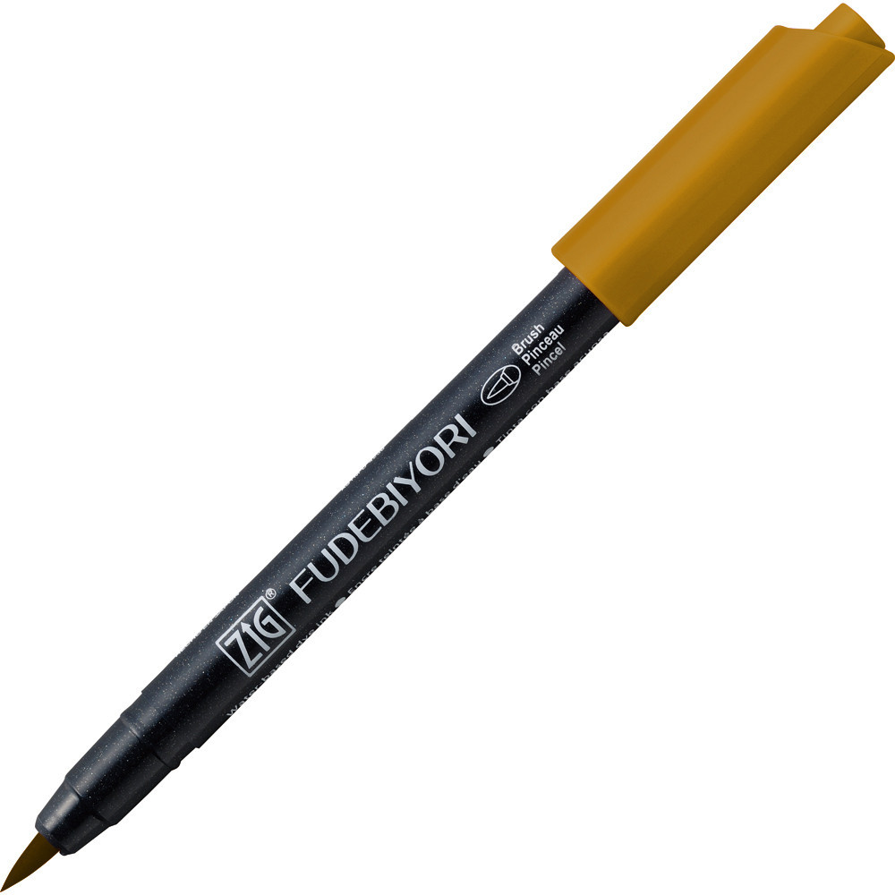 Zig Fudebiyori Brush Pen - Kuretake - Dark Oatmeal