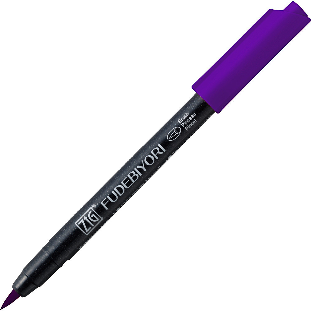 Zig Fudebiyori Brush Pen - Kuretake - Deep Violet