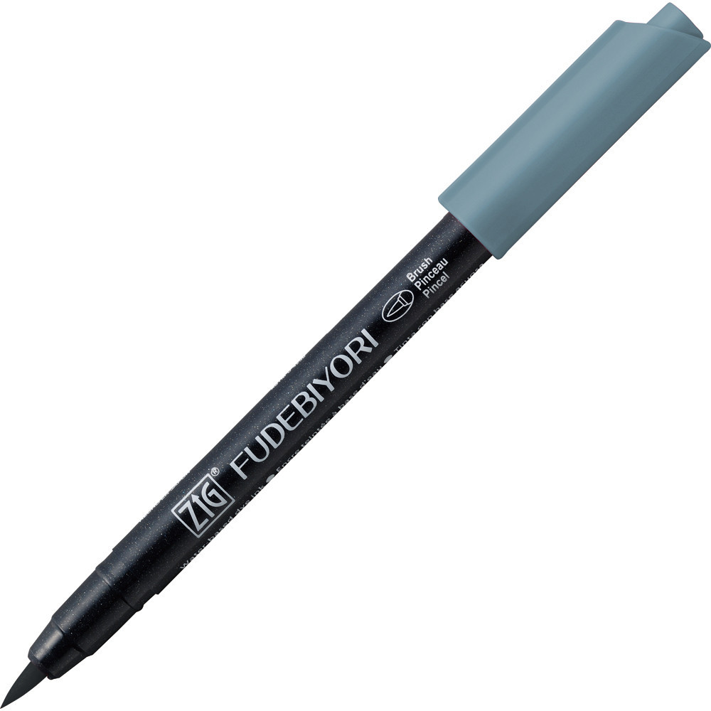 Zig Fudebiyori Brush Pen - Kuretake - Blue Gray