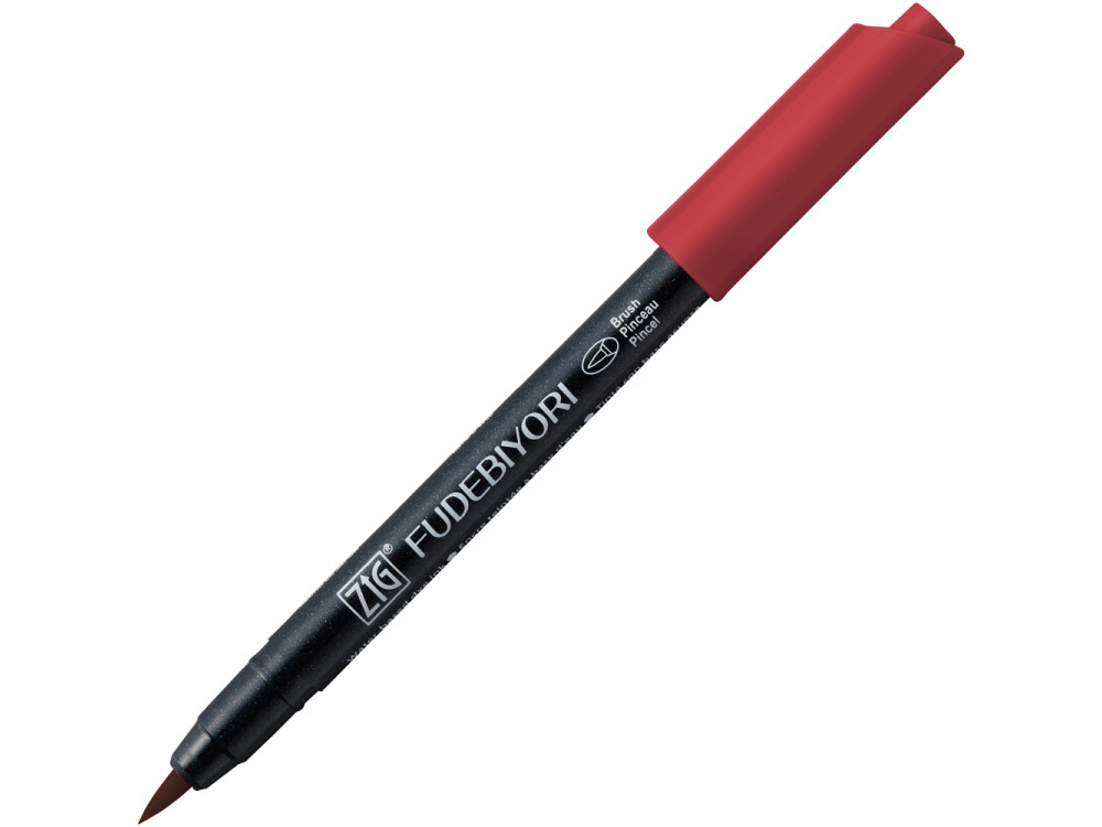 Zig Fudebiyori Brush Pen - Kuretake - Deep Red