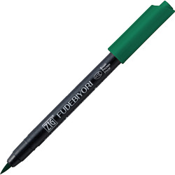 Zig Fudebiyori Brush Pen - Kuretake - Marine Green