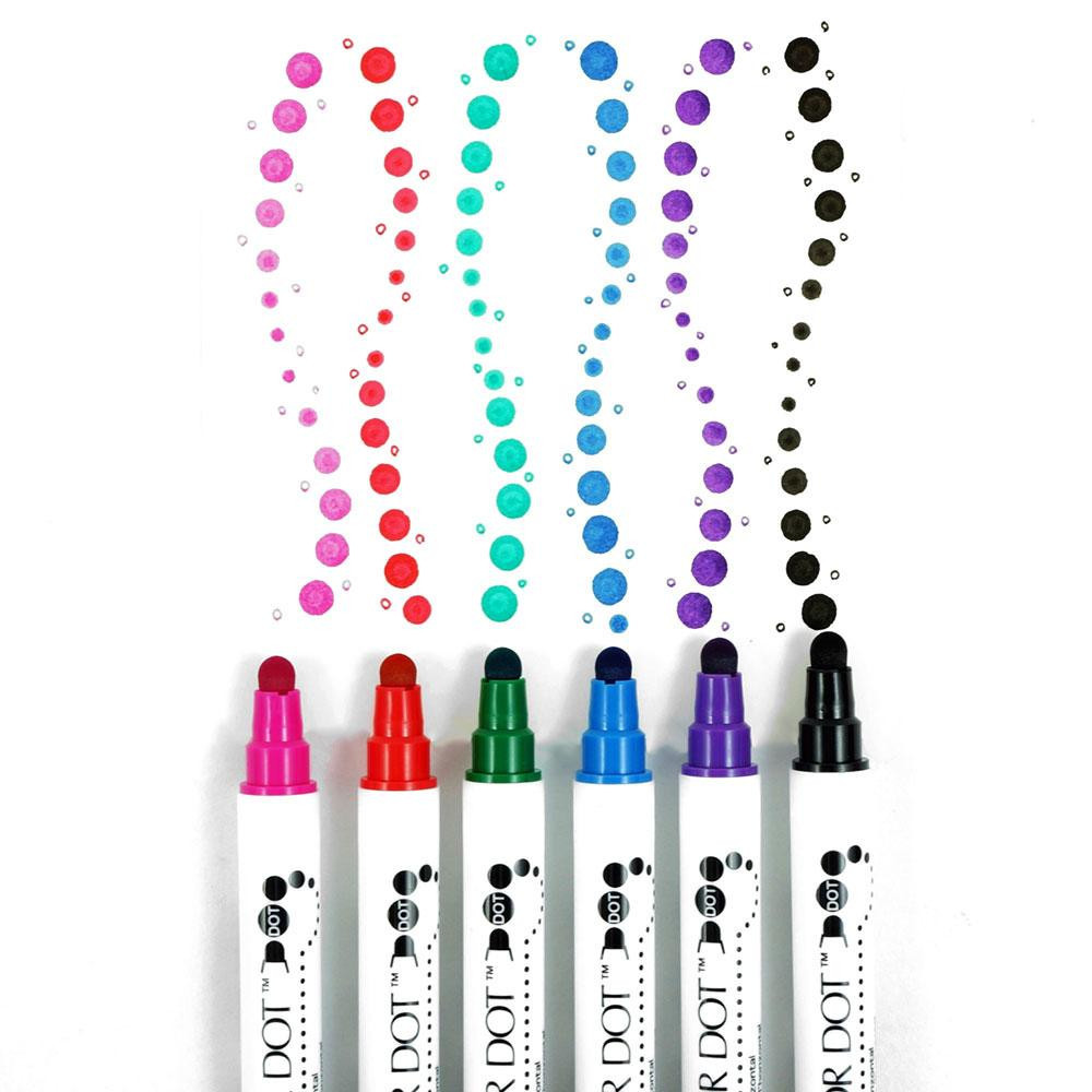 Zig Clean Color Dot double sided pen set - Kuretake - 6 pcs.