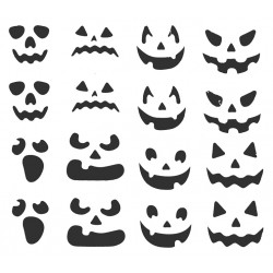 Set of halloween stickers for glass - 16 pcs.