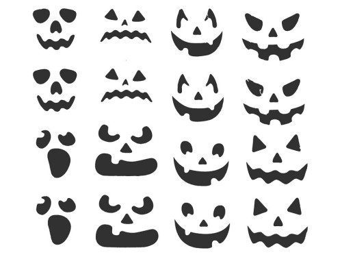 Set of halloween stickers for glass - 16 pcs.