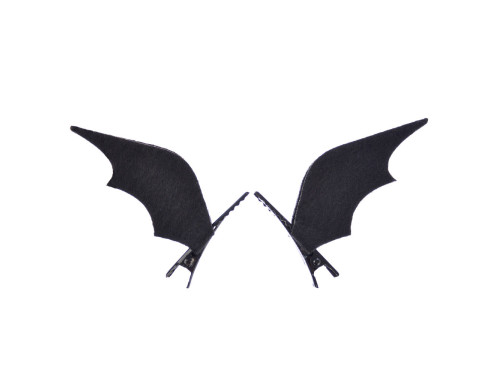 Spinki skrzydła nietoperza na Halloween - 6 cm, 2 szt.